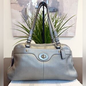 Coach Penelope Metallic Silver Shoulder Bag